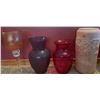 Image 1 : Four Decorative Vases: Glass, Ceramic, and Embossed Floral Designs