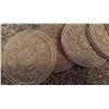 Image 2 : 6 Aztec Calendar Stone Coasters With 2 Figurines and Wooden Holder