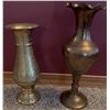 Image 1 : Engraved Brass Vases with Decorative Patterns