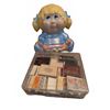 Image 1 : Ceramic Girl Piggy Bank 1983 Sherwood Heights With Vintage Matchbook Collection