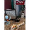 Image 3 : Decorative Collectibles Including Coca-Cola Tray, Figurines, Ceramic Spoon Rest