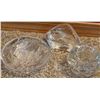 Image 2 : Crystal Bowls, Glass Paperweight, Green Bowl, and Portable Watch Lot