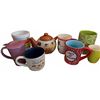 Image 1 : Ceramic and Porcelain Mugs with Decorative Teapot, Set of 11 Pieces