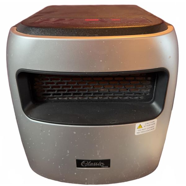 Classic Electric Space Heater Silver With Digital Controls