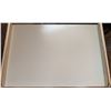 Image 2 : Metal Cabinet With Shelf and Dual Doors, Cream Finish With Gold Accent Trim
