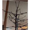 Image 4 : Three Decorative Tree Sculptures on Wood Bases, White and Black Finishes