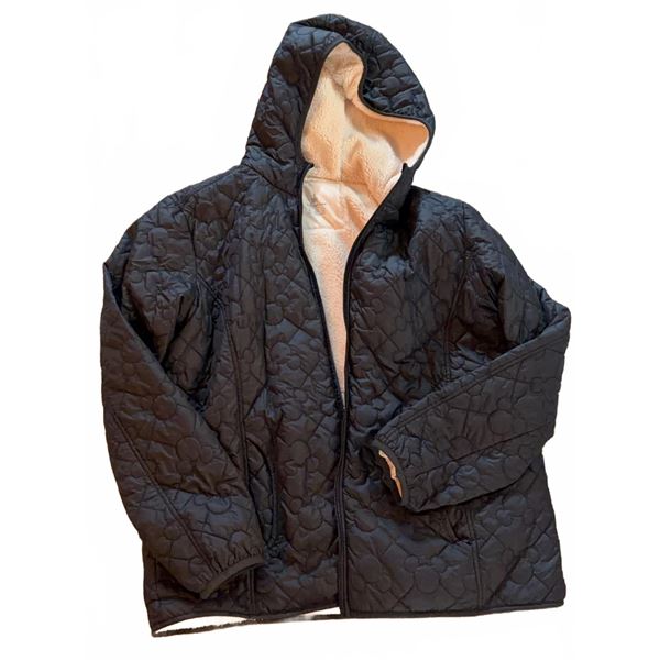 Disney Parks Women's Quilted Hooded Jacket with Sherpa Lining, Size 2XL
