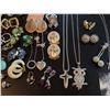 Image 3 : Costume Jewellery Lot with Earrings, Necklaces, and Brooches, Various Styles