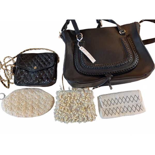 5 Handbags Including Mali + Lili, Beaded and Quilted Styles