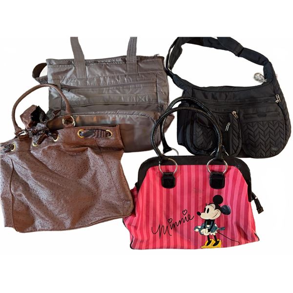 Handbag Lot Including Minnie Mouse and Quilted Crossbody