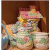 Image 2 : Ceramic Easter Decorations With Bunnies, Eggs, Basket, and House Scene