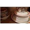 Image 1 : Ceramic Dinnerware, Pasta Plates, Salt Pepper Shakers, Black Octagonal Bowls