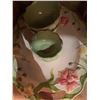 Image 1 : Floral Ceramic Serving Tray with 4 Bowls and Leaf-Shaped Plate Set