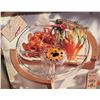 Image 3 : Glass Serveware Lot: Goblets, Punch Bowl, Divided Tray, Covered Cake Stand