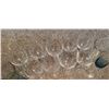 Image 1 : 10 Clear Wine Glasses and 3 Blue-Tinted Tall Drinking Glasses
