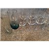 Image 3 : 10 Clear Wine Glasses and 3 Blue-Tinted Tall Drinking Glasses