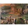 Image 2 : Large Fold-Out Lithograph Rural Farm Scene With Animals and Figures