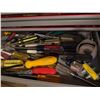 Image 2 : Locking Tool Chest With Hand Tools, Screwdrivers, Pliers, Fasteners, Vise, and Accessories
