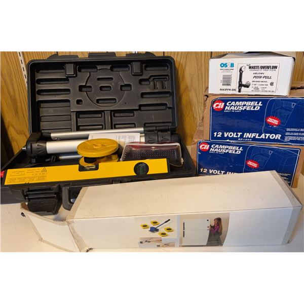 Campbell Hausfeld 12V Inflators, Magnetic Lifter, Measuring Tools, Waste Overflow Set