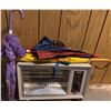 Image 1 : Three Assorted Adult and Child Umbrellas with Celebrity Quartz Heater