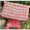 Image 1 : Red Concrete Japanese-Style Garden Lantern Ornament
