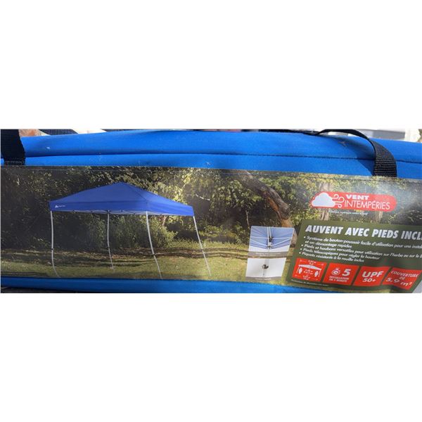 Ozark Trail 10x10 ft Blue Instant Canopy Shelter With Legs and Carry Bag