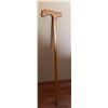 Image 1 : Wooden Walking Cane with Curved Handle and Rubber Tip