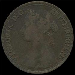 1880 British Victoria Halfpenny XF/VF (COI-7132)