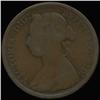 1887 British Victoria Halfpenny Circulated (COI-7259)