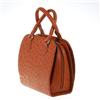 Image 2 : Ladies Brown Ostrich Hide Skin Handbag  (ACT-057)