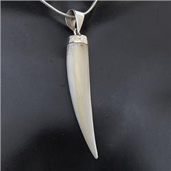 Mother of Pearl Sterling Silver Necklace Earrings (JEW-189)