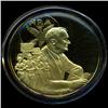 .75oz Franklin Mint PR70 DCAM 24k plated Sterling Silver Round History of the American Presidency F.
