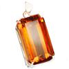 112.57ct Sterling Pendant Emerald Top Orange Citrine (JEW-1845)