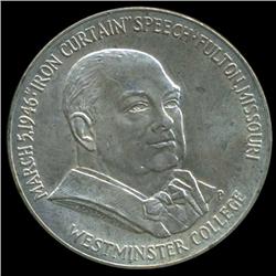 1967 Westminster College MO Churchill Memorial Silver Round 1 Ounce (COI-7150)