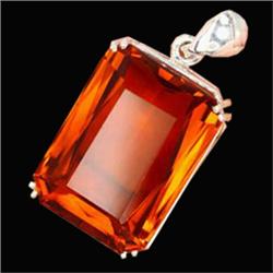 94.26ct Sterling Pendant Emerald Orange AAA Citrine (JEW-1840)