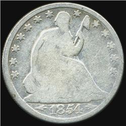 1854O Seated Half Better Circulated (COI-5797)