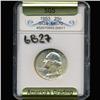 Image 3 : 1953 Washington 25c Silver Quarter Coin Graded GEM (COI-6827)