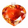 314.00ct Sterling Pendant Heart Orange Citrine Big (JEW-1834)