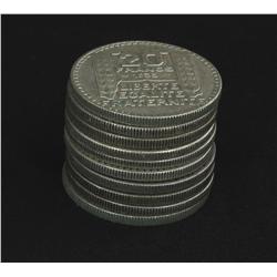 1933 France Silver 20 Francs Unsearched Stack of 10 All AU+/Unc 4.4 Ounces Silver! (COI-5243)