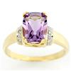 2.58Ct Pink Amethyst & Diamond Solid 9K Gold Ring (JEW-9158X)