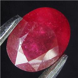 4.6ct Oval Blood Red Ruby Madagas. Appraised $10k (GEM-18673)