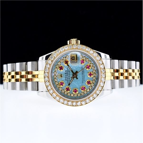 Rolex DateJust YG/SS 1.00ct Diamond 26 Wristwatch