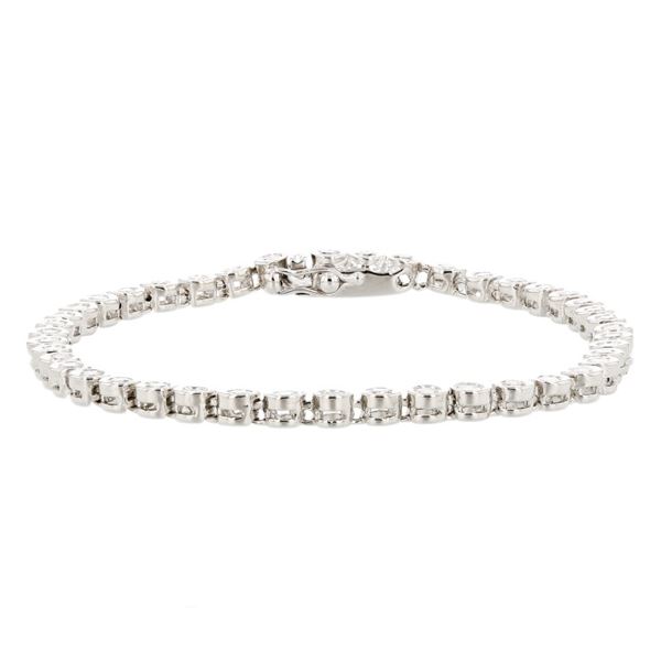 14K White Gold 1.60ctw Round Diamond Tennis Bracel