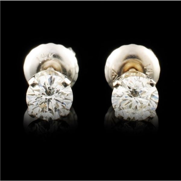 14K Gold 0.55ctw Diamond Earrings