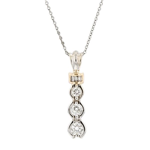 14K white Gold 0.45ctw Diamond Pendant