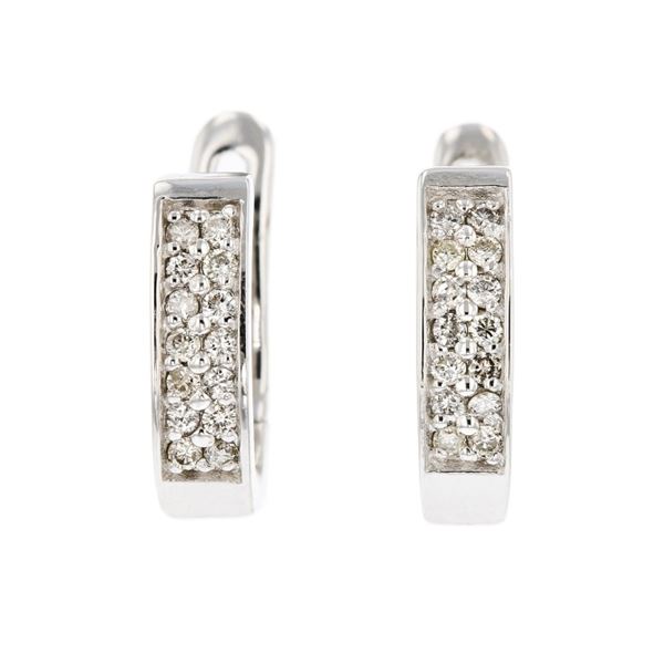14K White Gold 0.40ctw Diamond Earrings