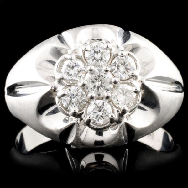 14K White Gold 0.70ctw Diamond Ring