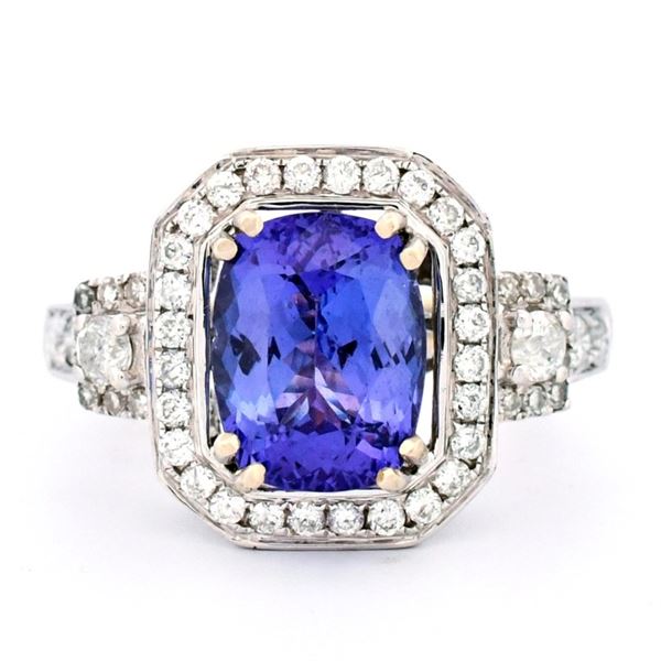 14K Gold 3.00ct Tanzanite & 1.05ctw Diamond Ring