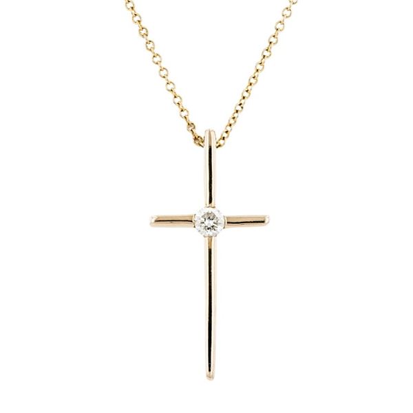 14K Yellow Gold 0.10ctw Pendant with Chain
