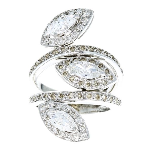 18K White Gold 2.45ctw Diamond Ring